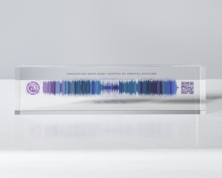 Corporate Gift - Sound Wave Art Acrylic Block