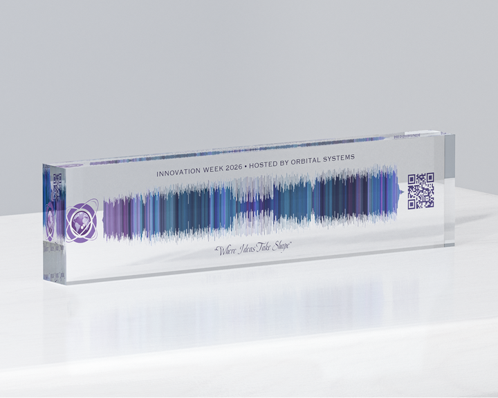 Corporate Gift - Sound Wave Art Acrylic Block