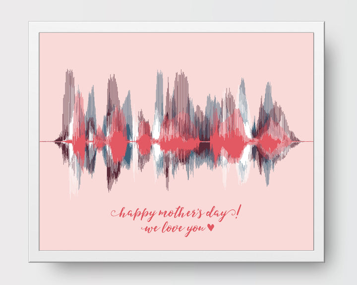 Mom Gift Sound Wave Art From Kids