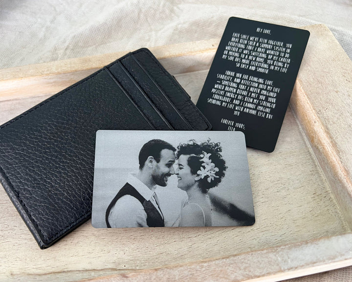 6th Iron Anniversary: Personalized Wallet Card Insert