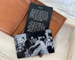 Personalized Metal Wallet Card With Photo