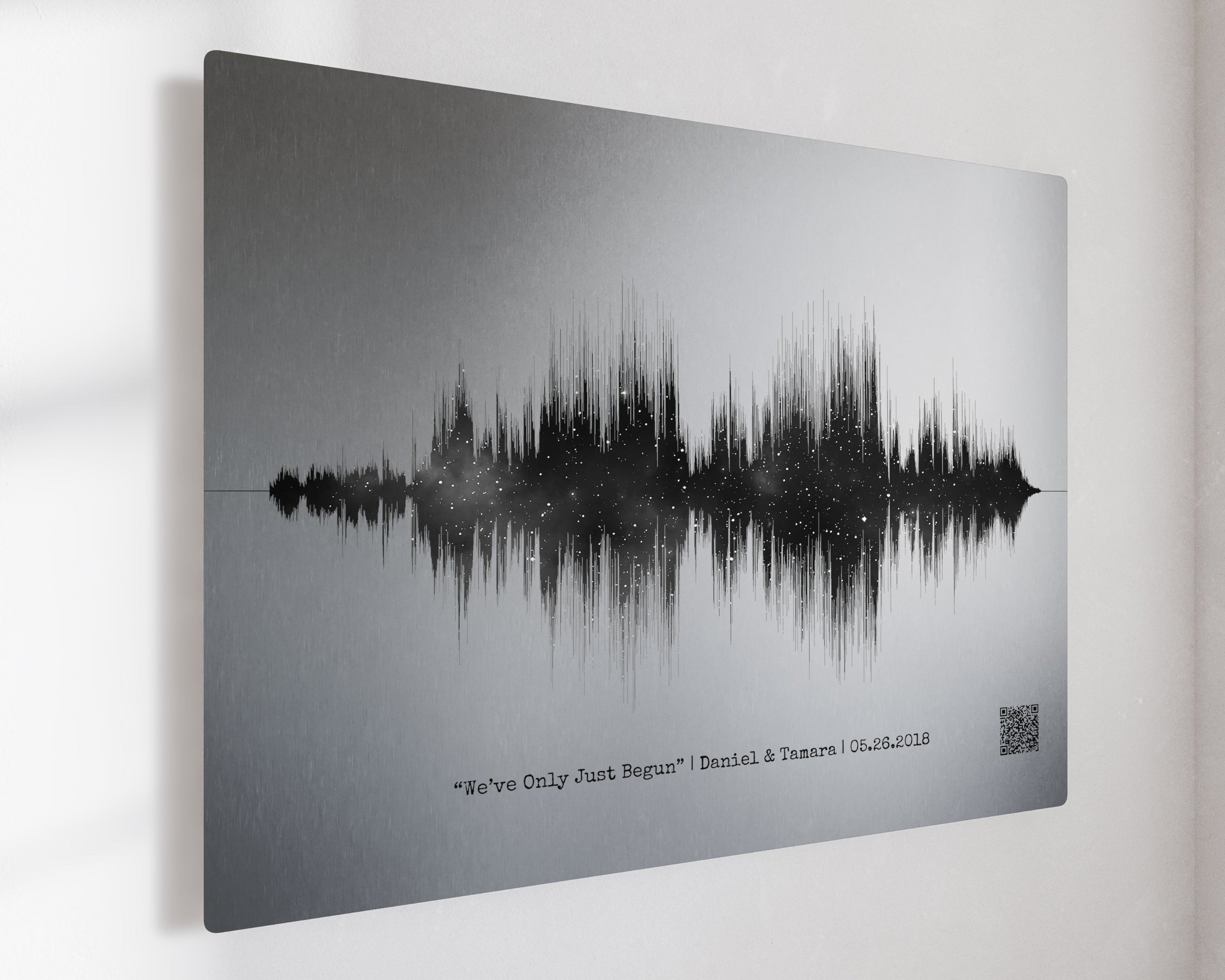 Personalized Soundwave Art - 20th Platinum Anniversary Gift for