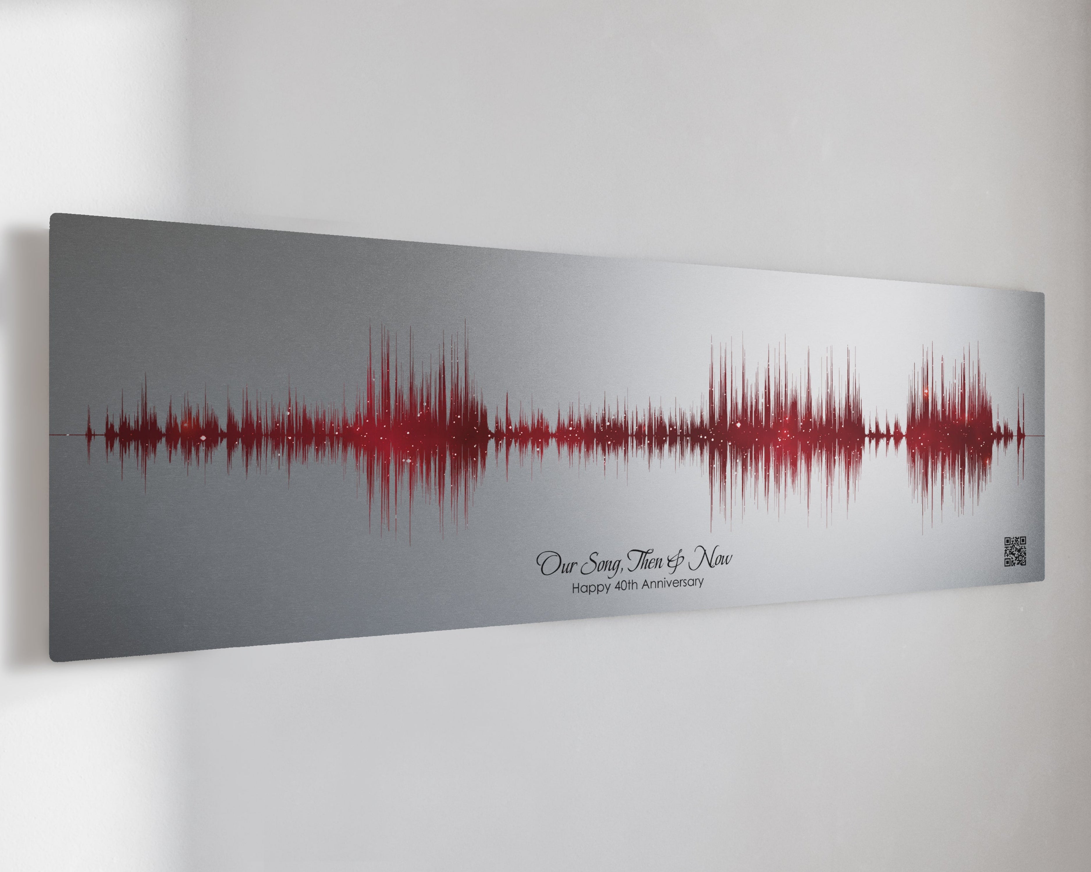 25th Silver Anniversary Custom Soundwave Art - Song for Spouse