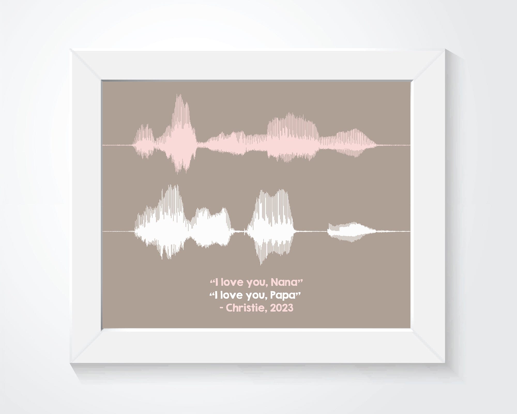 Sound Wave Art Gifts for Grandma And Grandpa – Artsy Voiceprint