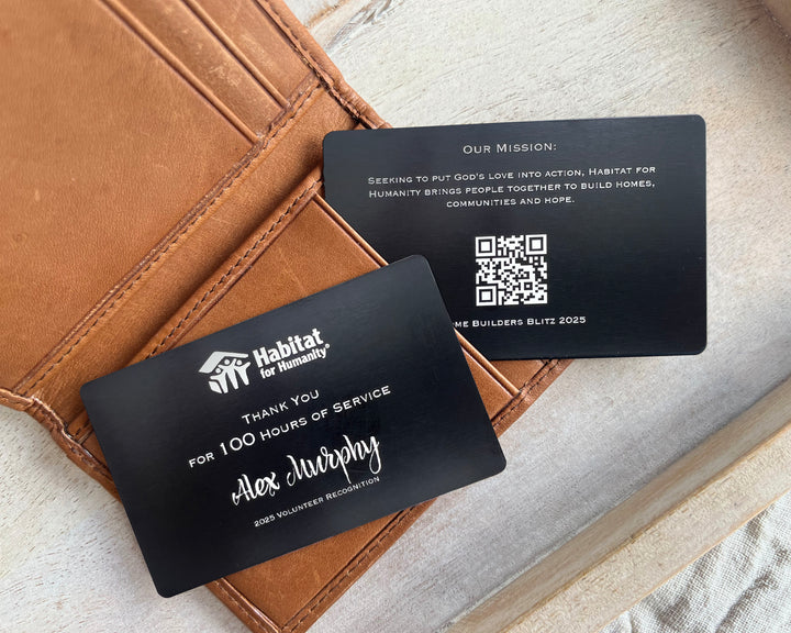 Donor & Volunteer Recognition - Metal Card