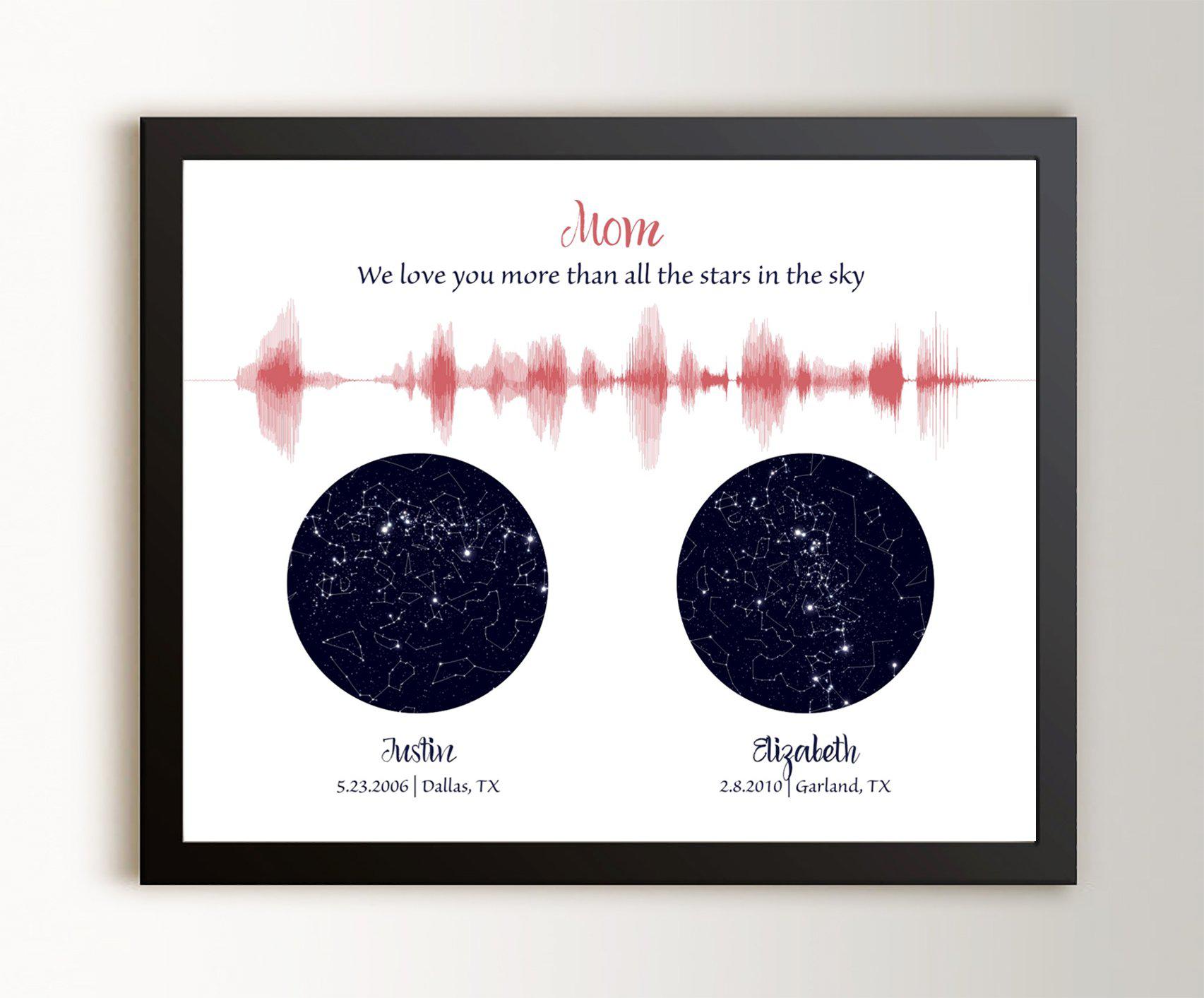 Love you to the moon and back Printable stars Night sky art outlet Print on wood Mothers day gift Wedding gifts sign Anniversary gift for couples