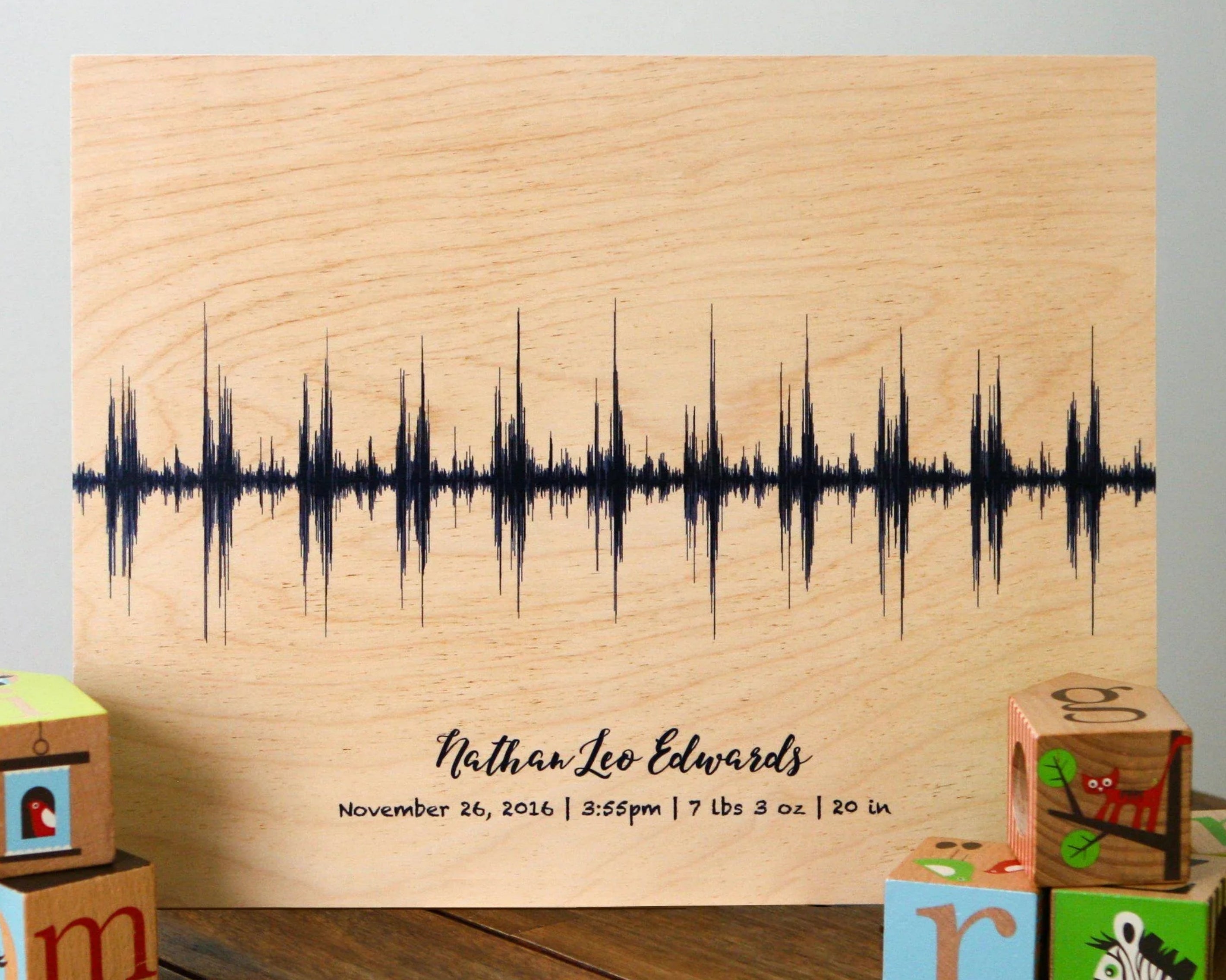 アート・デザイン・音楽 first Born Baby_heartbeat_wood_no_stand.
