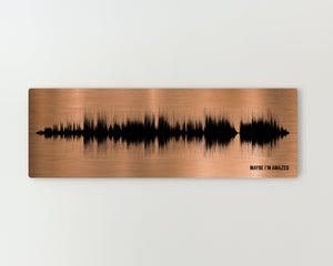 8th Bronze Anniversary Gift Song Sound Wave Art