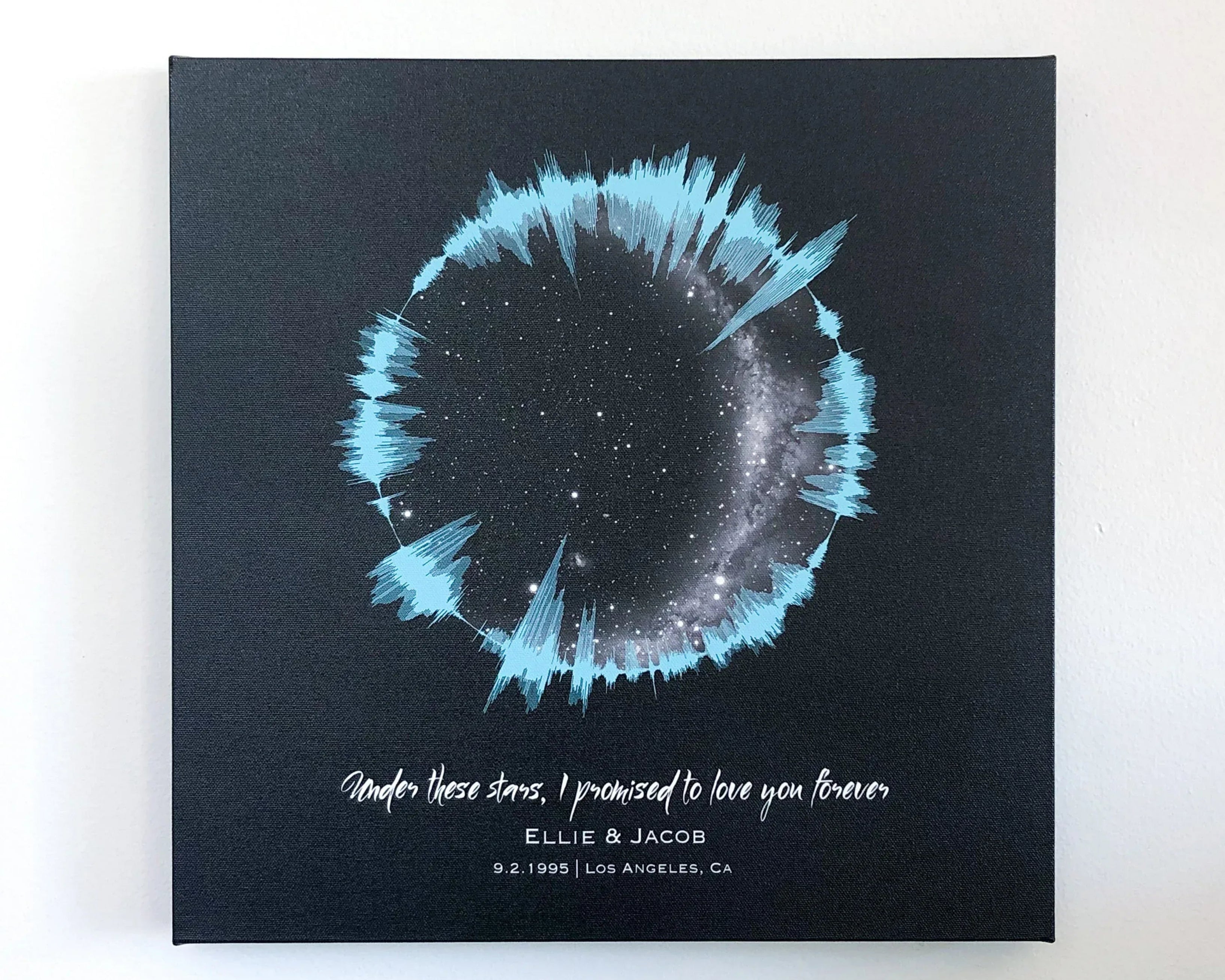 Star Map Canvas with Celestial Soundwaves | Artsy Voiceprint