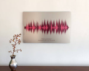 10 Year Metal Anniversary Gift - Multiple Sound Waves