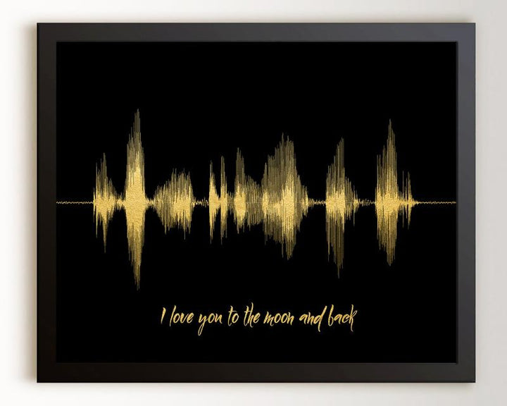 Custom Sound Wave Print - I love you to the moon and back