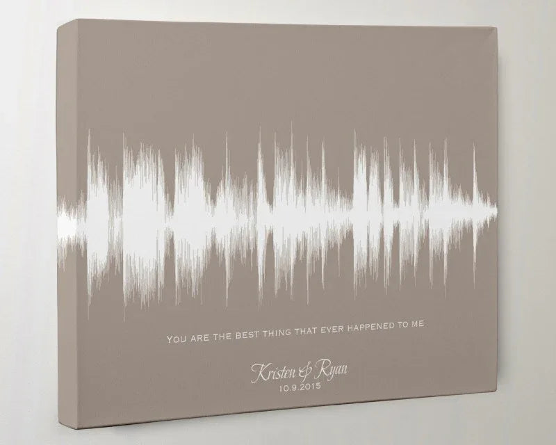 Wedding Anniversary Song Sound Wave Art on Canvas – Artsy Voiceprint