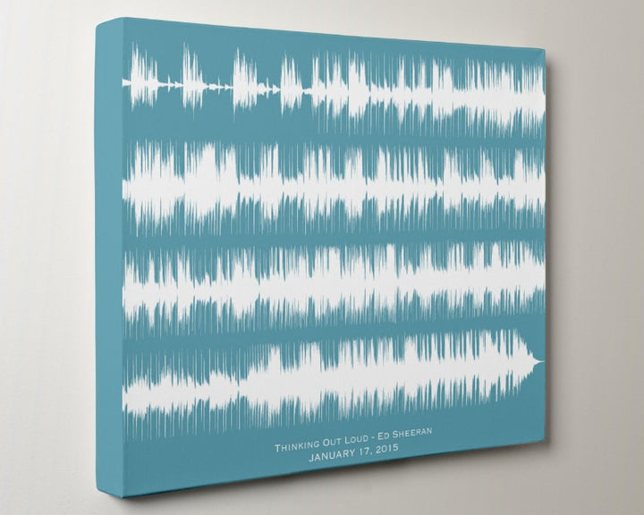 Wedding Song Soundwave Art with Lyrics on Canvas
