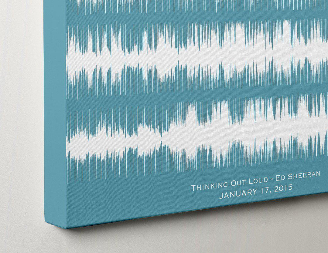 Wedding Song Soundwave Art with Lyrics on Canvas