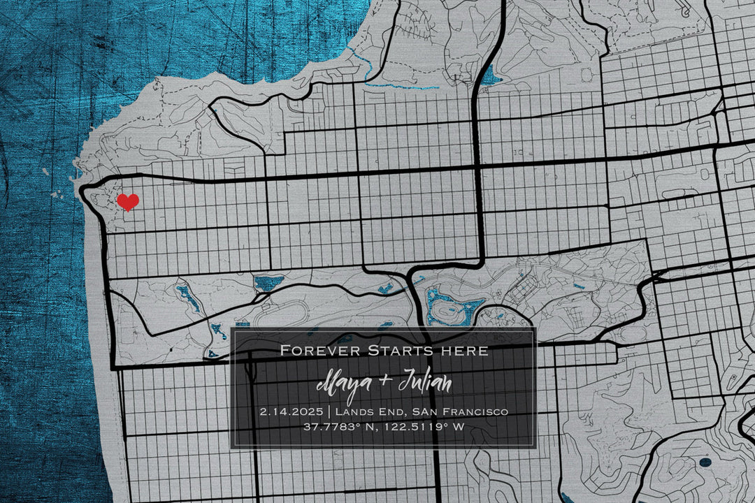 The Geography of Your Story: Custom Metal Street Maps for Life’s Greatest Milestones