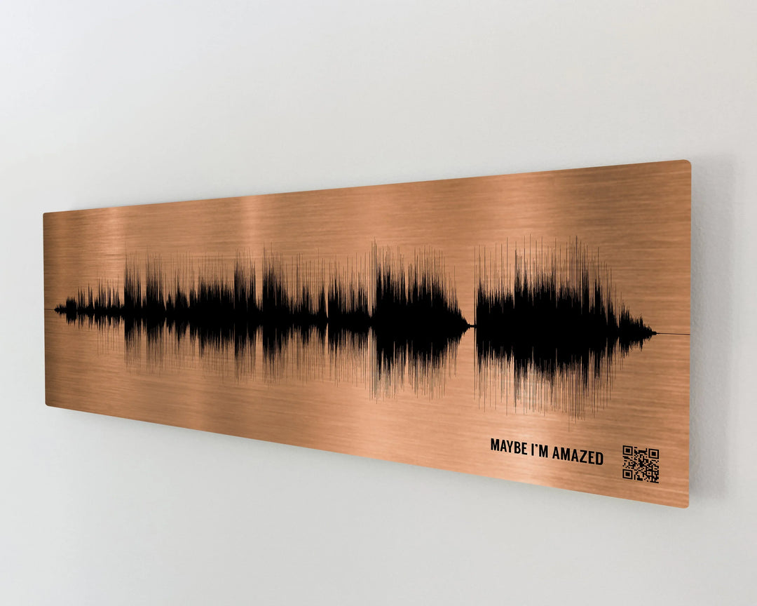 7th or 22nd Year Anniversary - Copper - Artsy Voiceprint