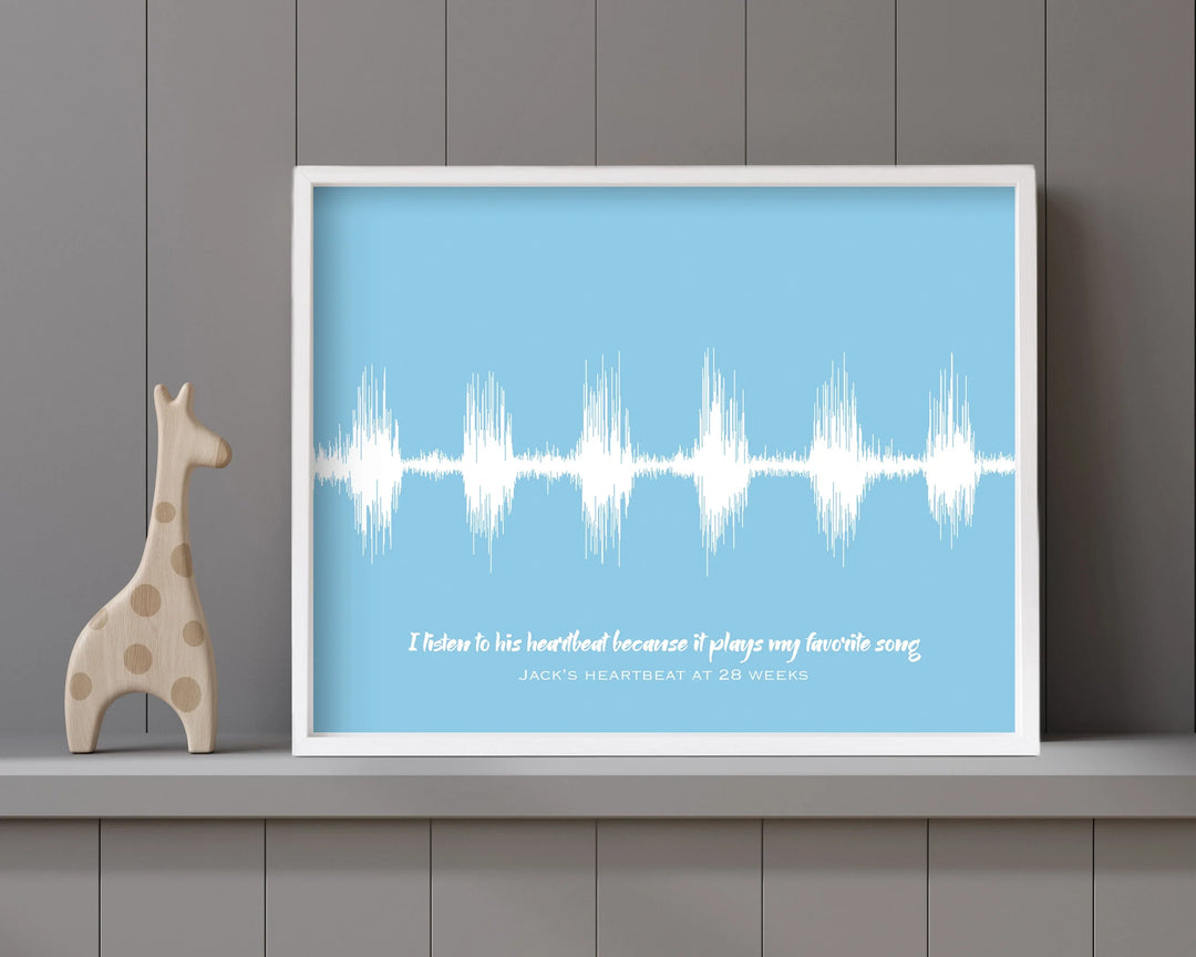 Baby Heartbeat Art - Artsy Voiceprint