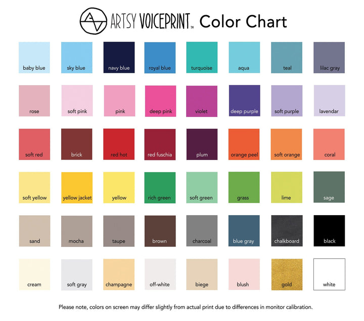 a color chart with different shades of paint