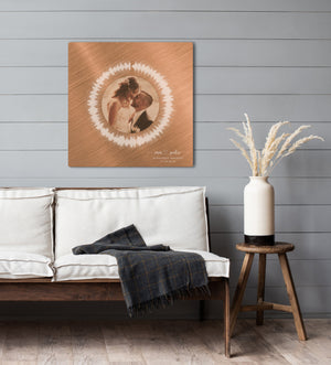 Copper Anniversary Gift Sound Wave Art With Photo