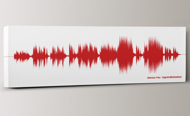 Valentine's Day Gift - Any Song Sound Wave Art Canvas Art
