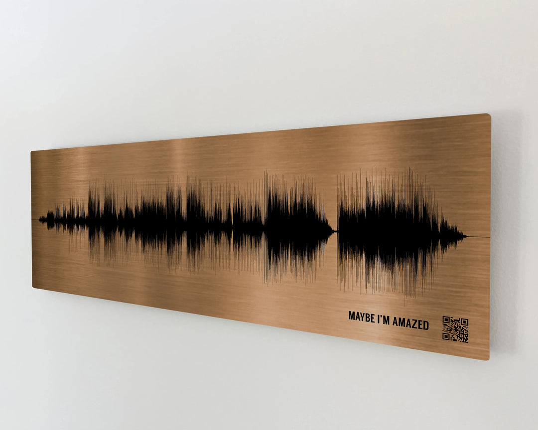 19th Bronze Anniversary Gift Song Sound Wave Art - Artsy Voiceprint