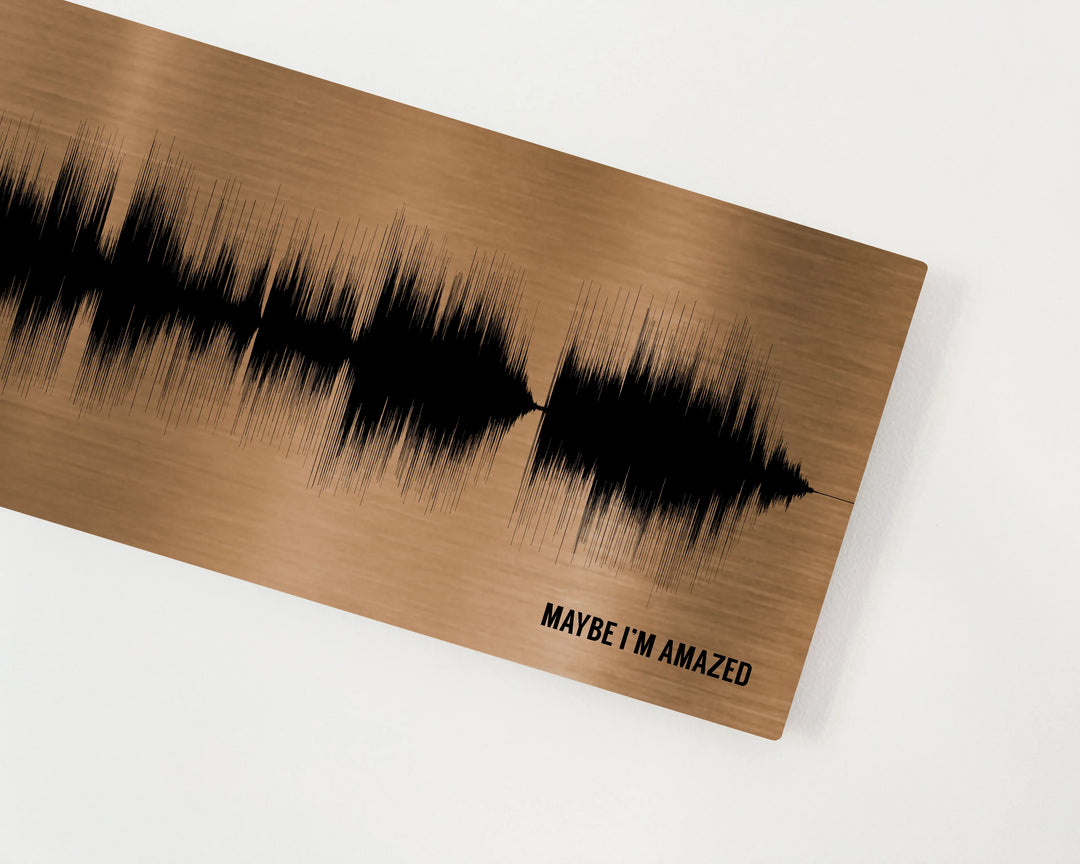 19th Bronze Anniversary Gift Song Sound Wave Art - Artsy Voiceprint