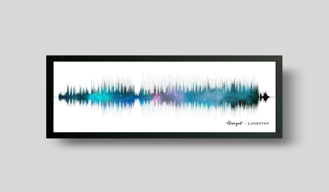 Father's Day Gift Night Sky Print Song Sound Wave Art