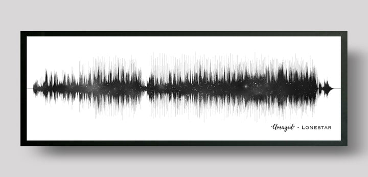 Sapphire Night Sky Print Song Sound Wave Art