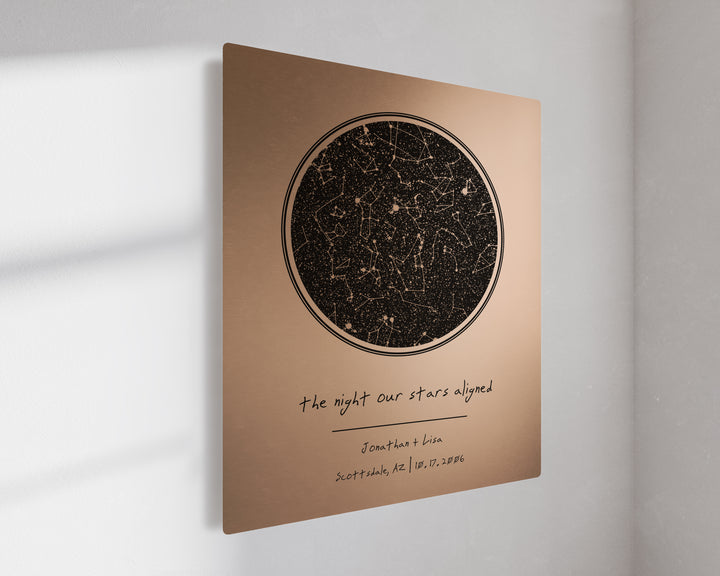 19th Bronze Anniversary Star Map Art