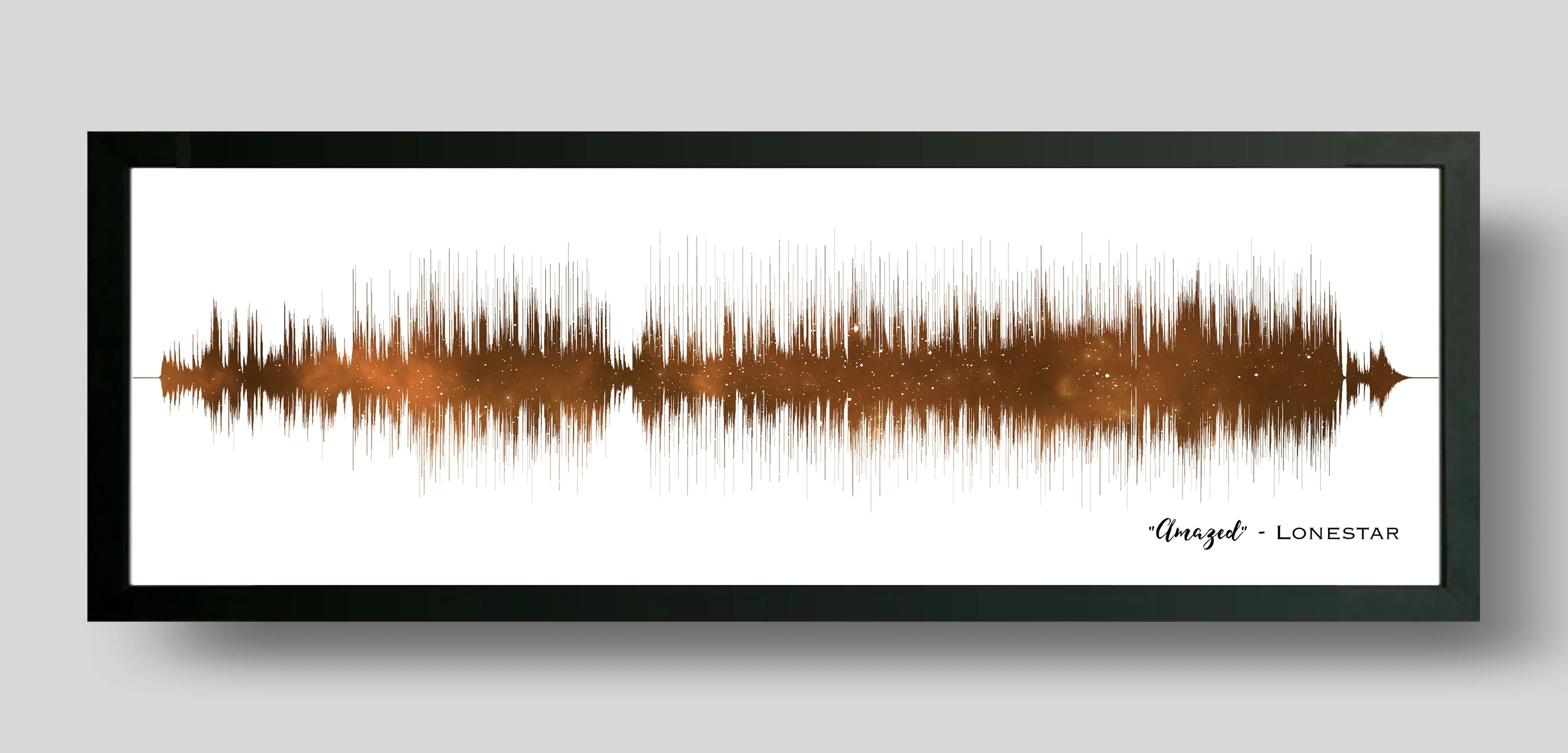8th Bronze Anniversary Gift Night Sky Song Soundwave Art – Artsy