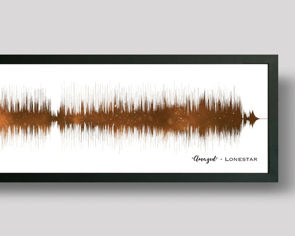 8th Bronze Anniversary Gift Night Sky Song Soundwave Art – Artsy