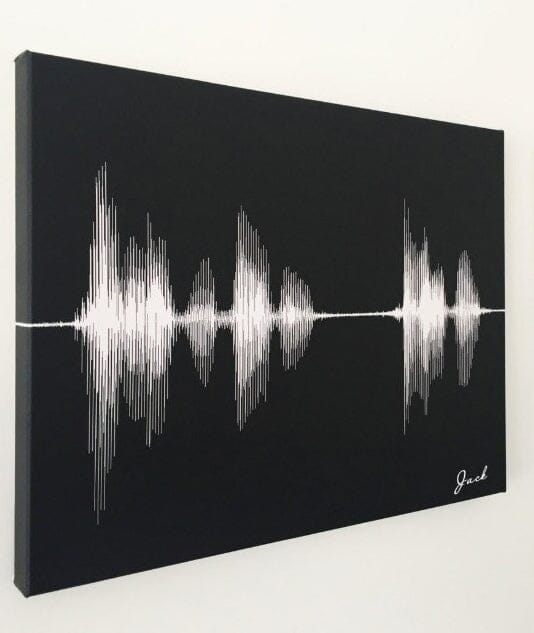 2nd Cotton Canvas Anniversary Gift With Soundwave Art