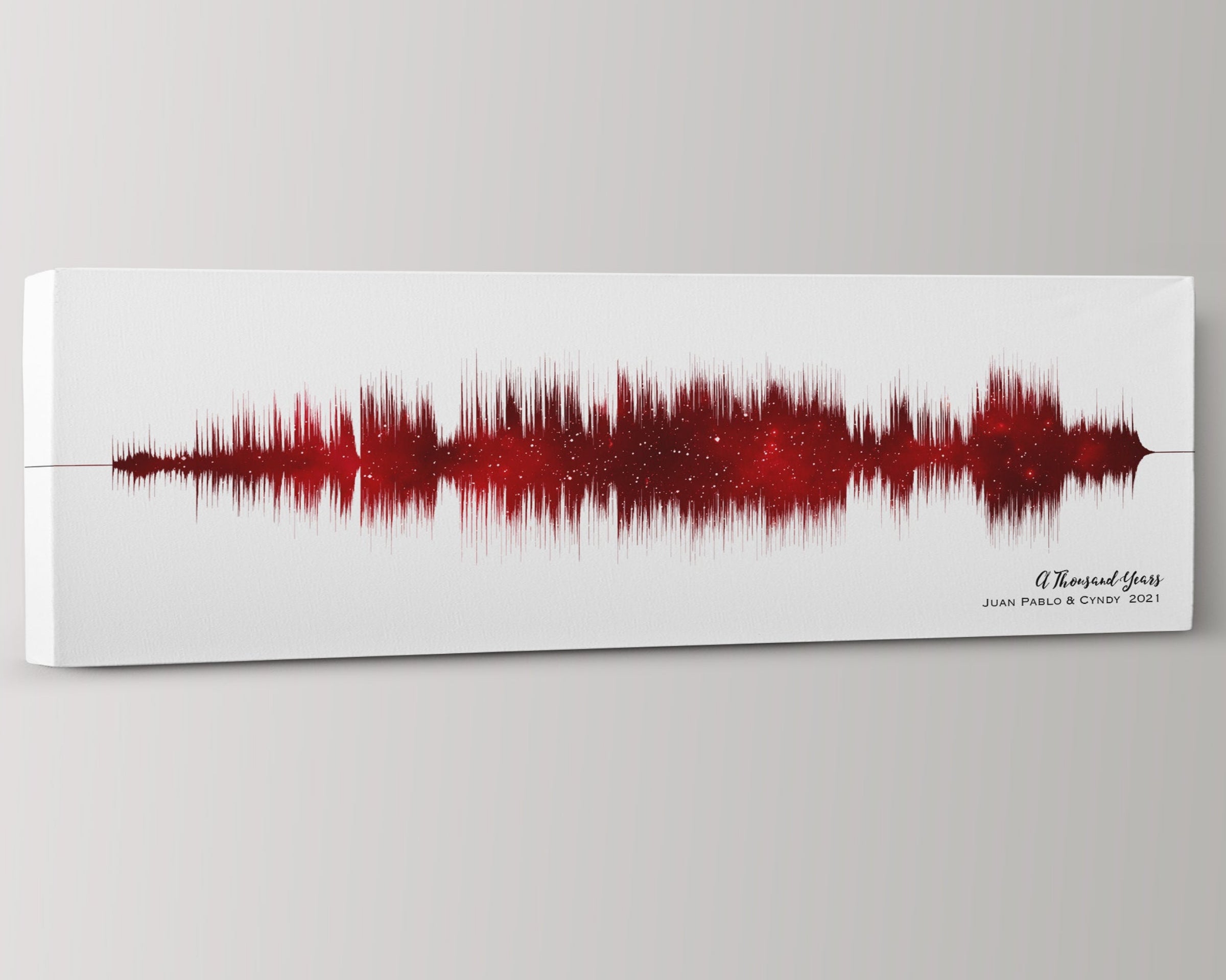 Wedding Song Soundwave Art & Star Map - 2nd Cotton Anniversary