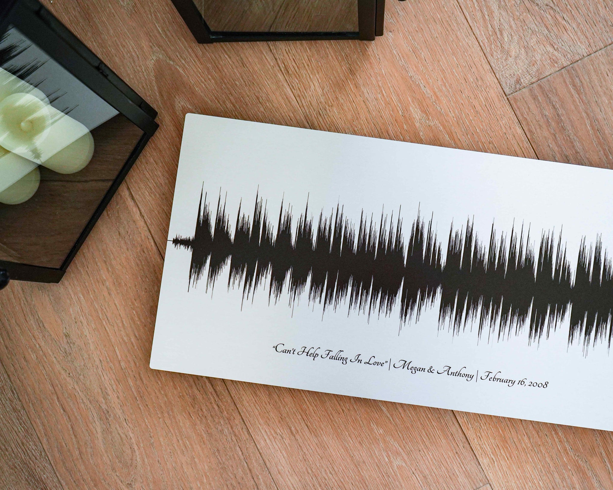 Sound Wave Art, Gold Bronze Metal, 10 Year Anniversary Gifts for