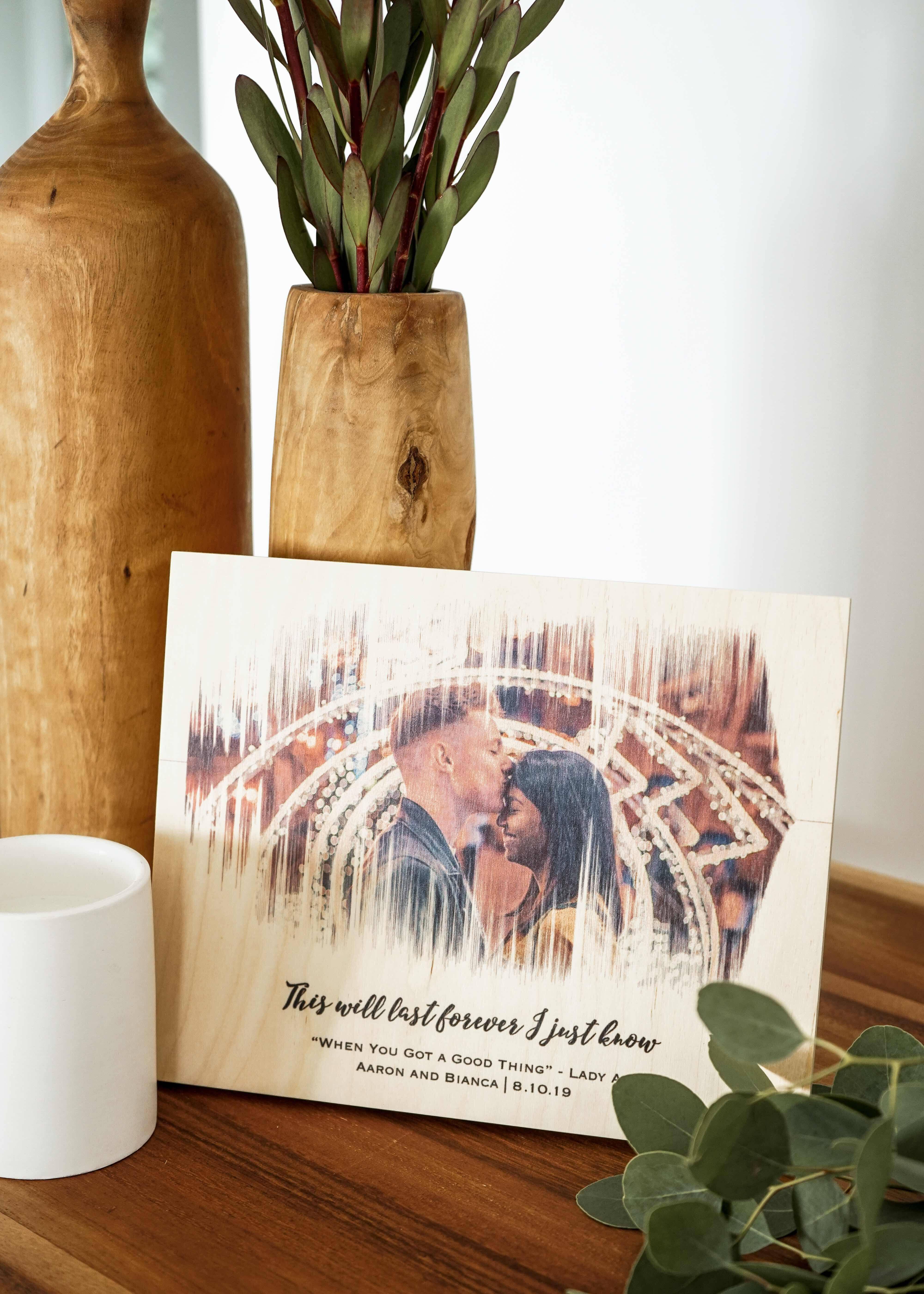 5 Year Wood Anniversary Gift Sound Wave Art Using Any Song – Artsy