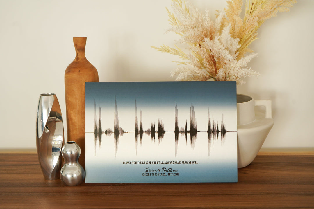 20 Year Platinum Anniversary Gift Sound Wave Art