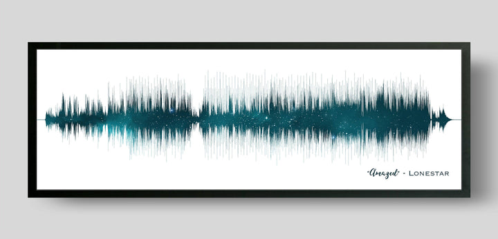 Father's Day Gift Night Sky Print Song Sound Wave Art