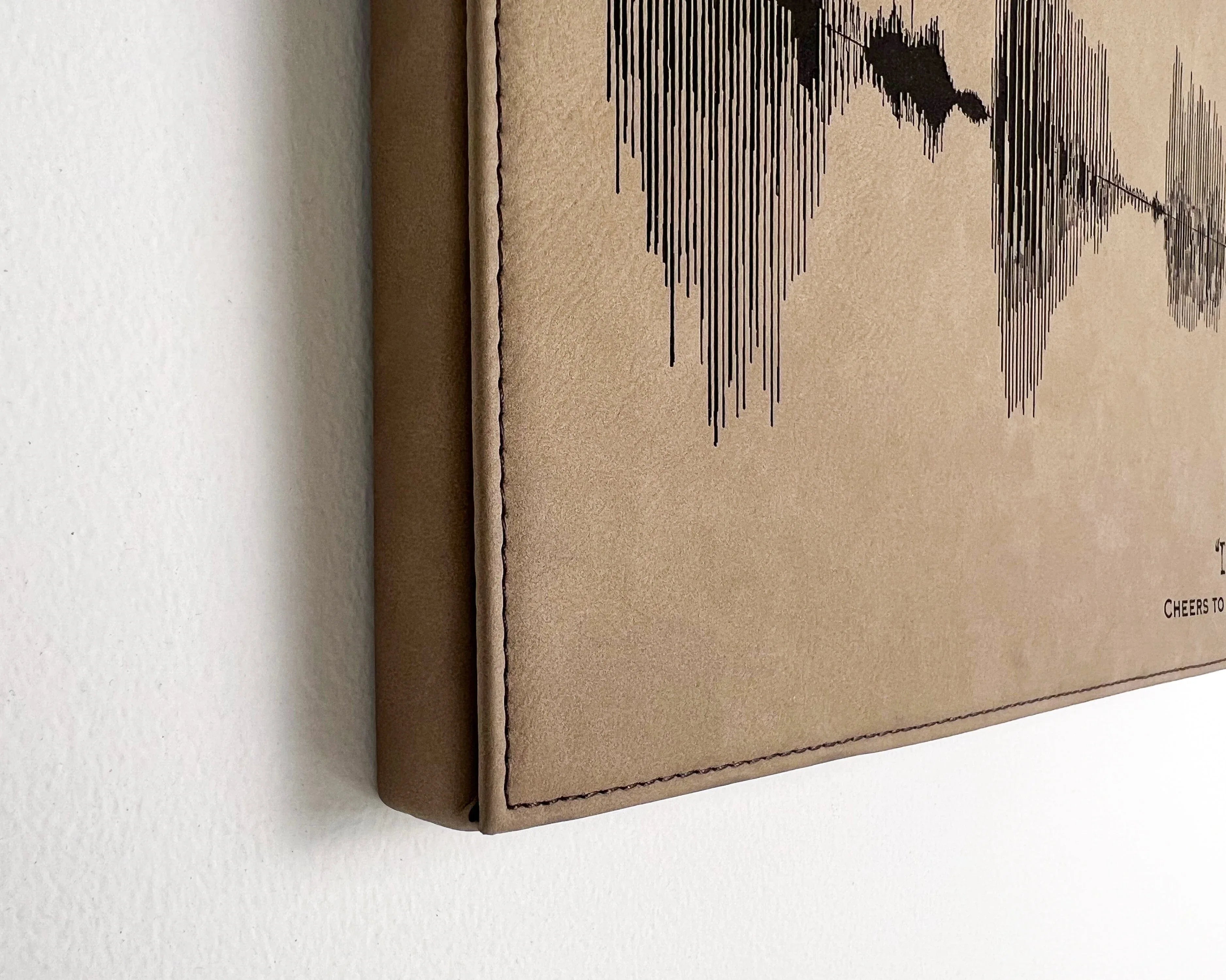 Custom Leather Sound Wave: Ideal 3rd Anniversary Gift for Him