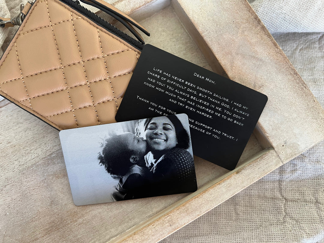 Personalized Gift For Mom - Metal Wallet Card