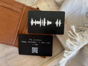 Sound Wave Art Gift on Metal Card