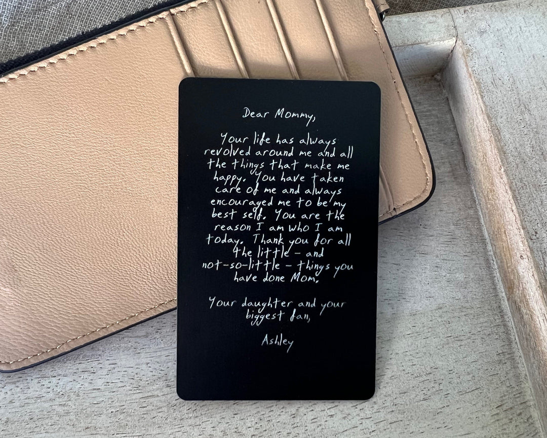 Personalized Gift For Mom - Metal Wallet Card