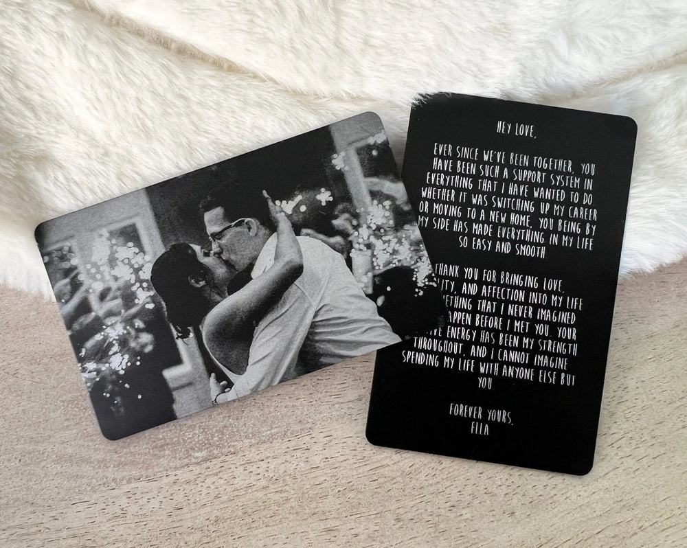 Personalized Wallet Card Insert - Valentine's Day Gift - Artsy Voiceprint