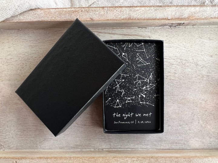 Custom Star Map Constellation On Metal Card