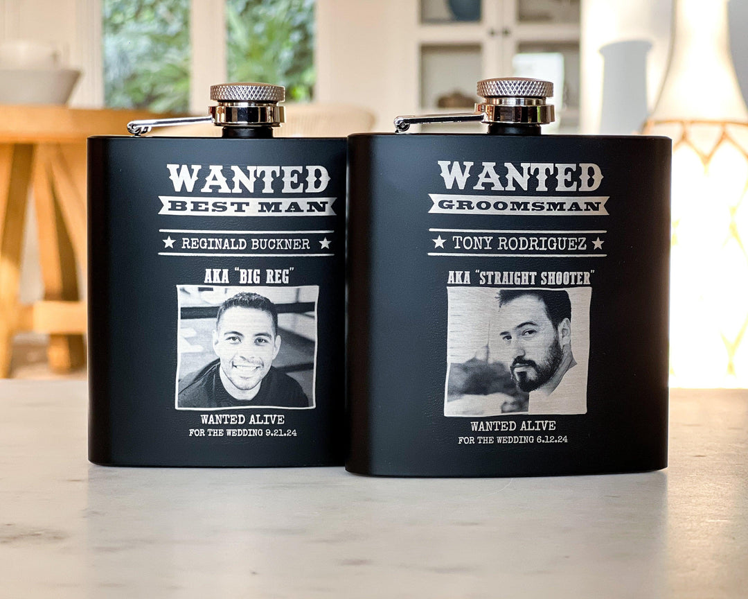 Best Cool Flask Groomsmen Proposal Gift With Photo – Artsy Voiceprint