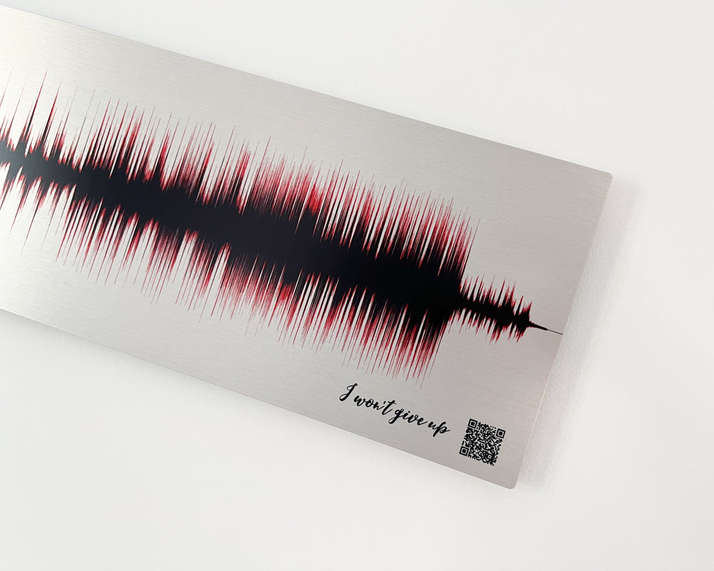 Father's Day Gift - Sound Wave Song Art on Metal