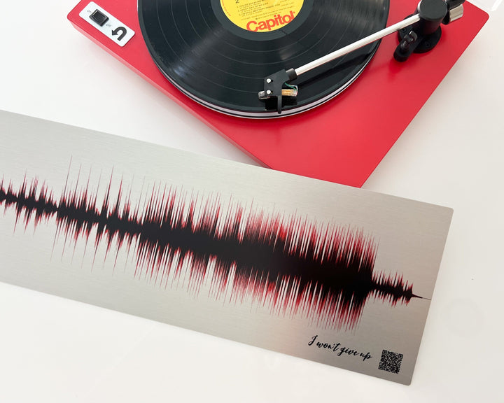 Gift for Dad - Sound Wave Song Art on Metal