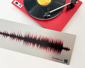 Father's Day Gift - Sound Wave Song Art on Metal