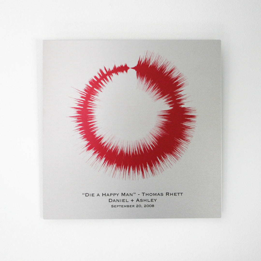 Wedding Song Sound Wave Art 11 Year Steel Anniversary Gift