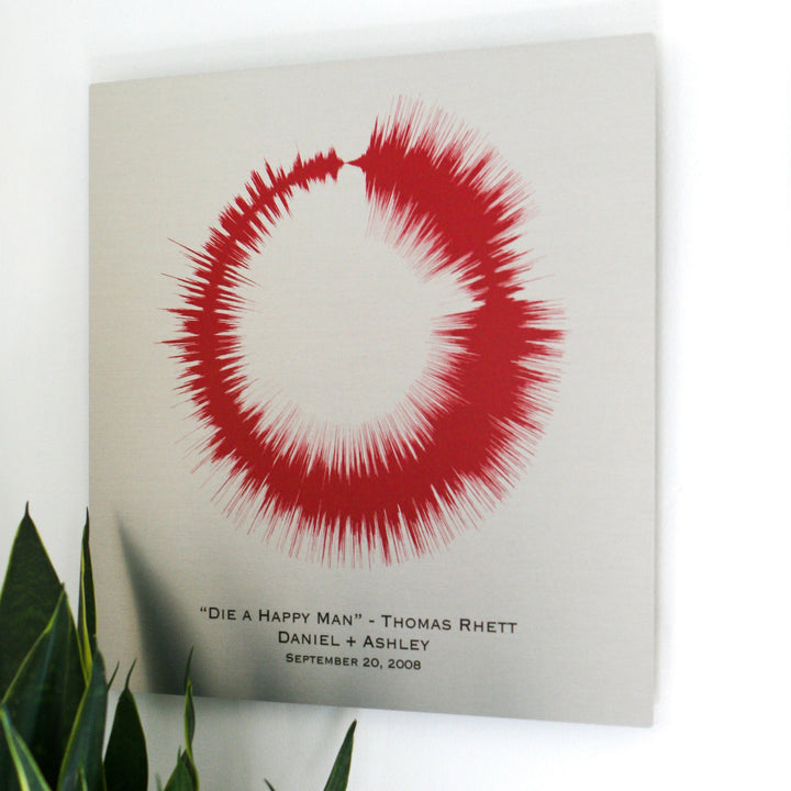 Wedding Song Sound Wave Art 11 Year Steel Anniversary Gift