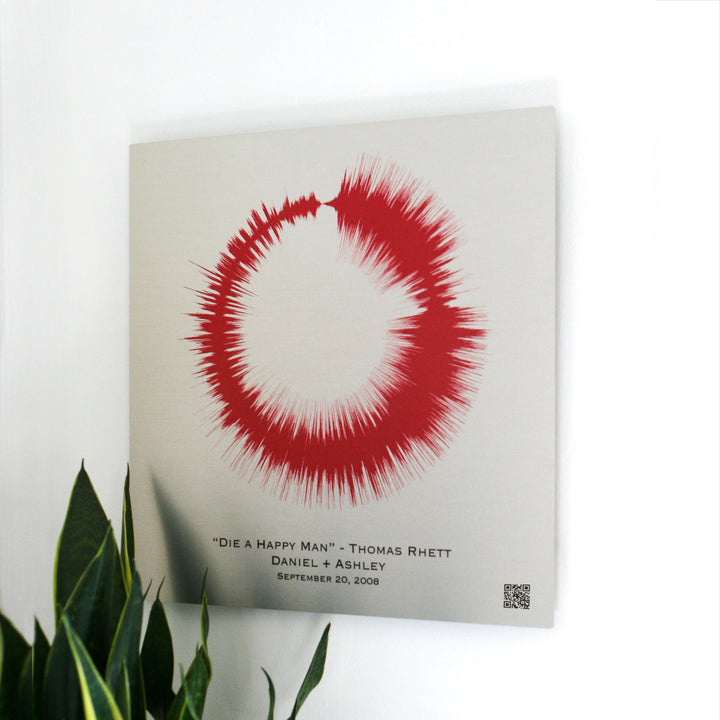 Wedding Song Sound Wave Art 11 Year Steel Anniversary Gift